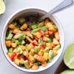 Peach Avocado Salsa - Finished Dish