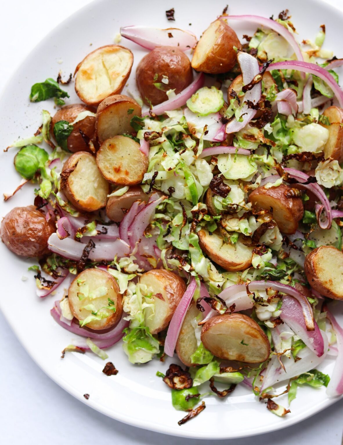 Air Fryer Brussels Sprouts & Potato Hash Cook At Home Mom