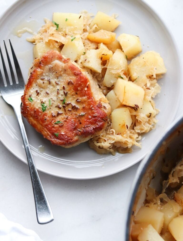 Pork and Sauerkraut (German Pork Chops) Cook At Home Mom