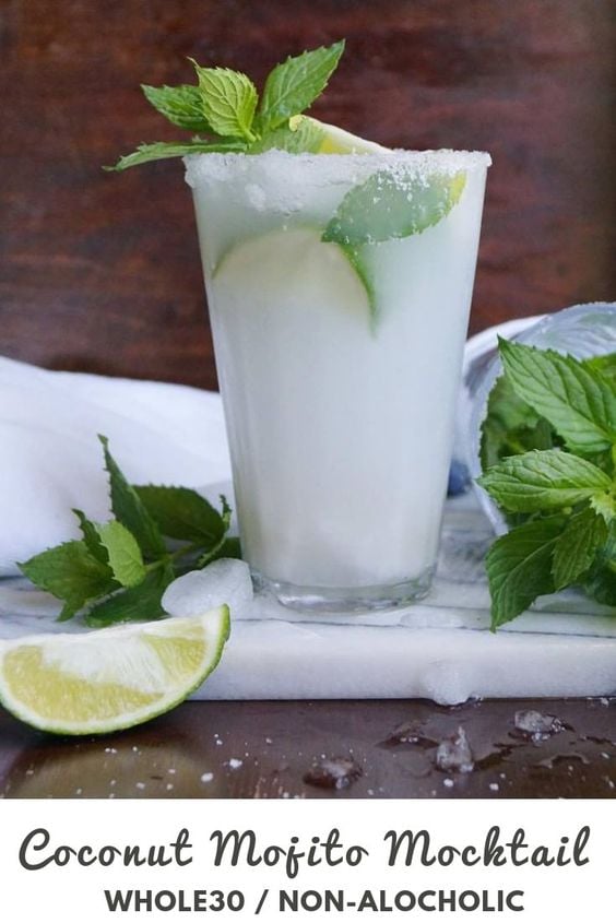 Coconut Mojito Mocktail Whole30