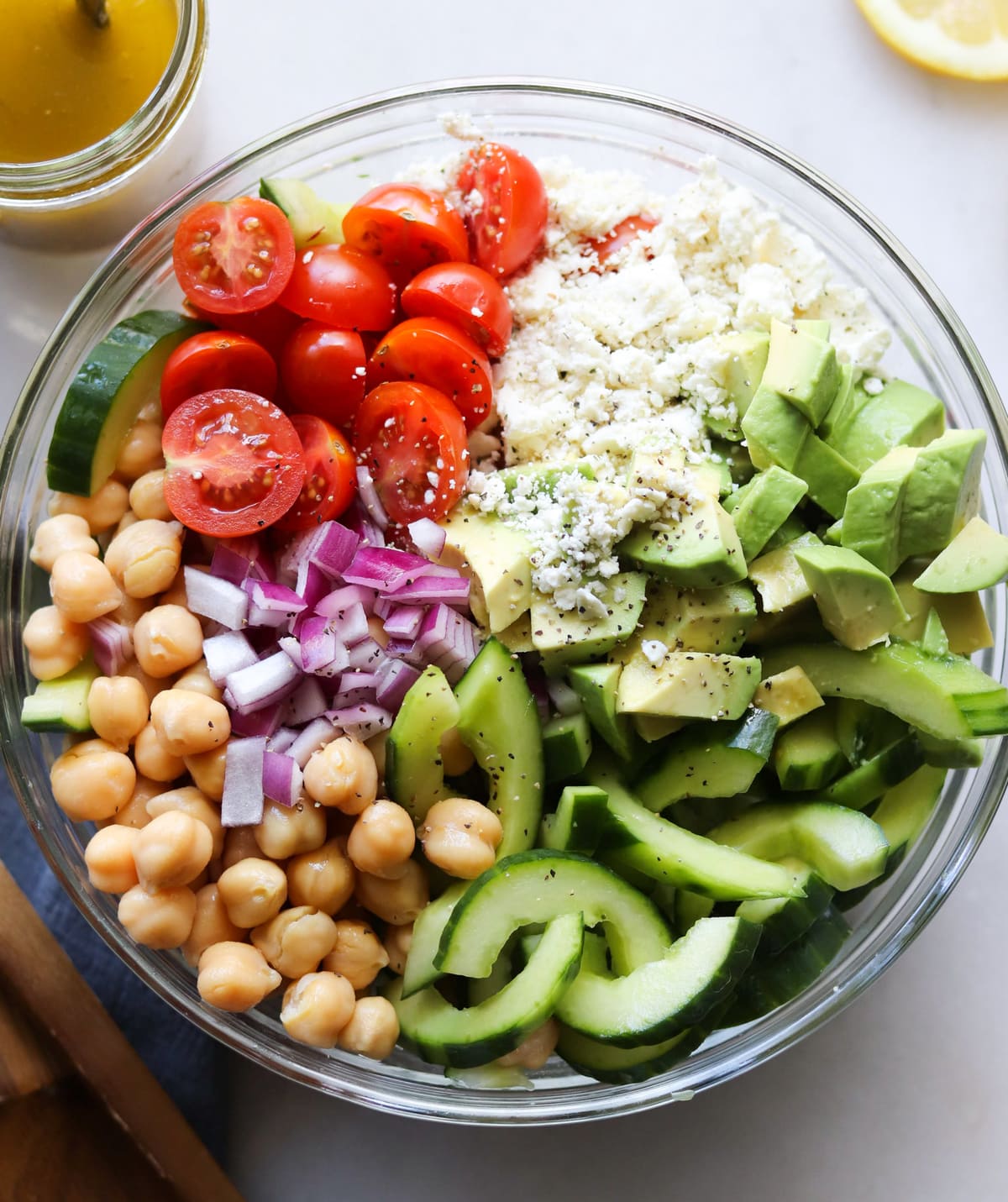 Greek Chickpea, Avocado, & Cucumber Salad - Cook At Home Mom