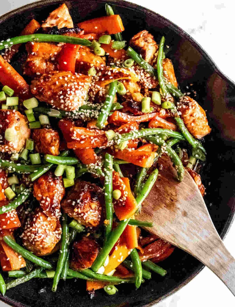 Easy Salmon Stir Fry with Vegetables Cook At Home Mom