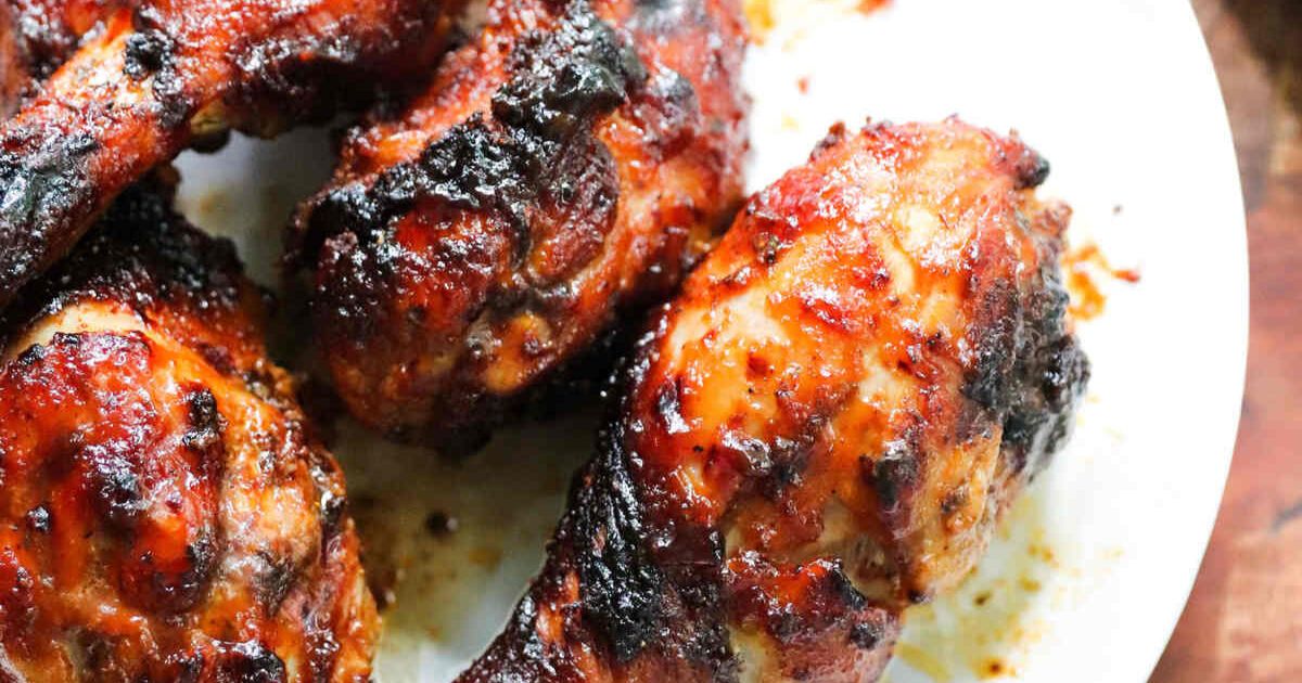 Air Fryer BBQ Chicken Drumsticks | Cook At Home Mom