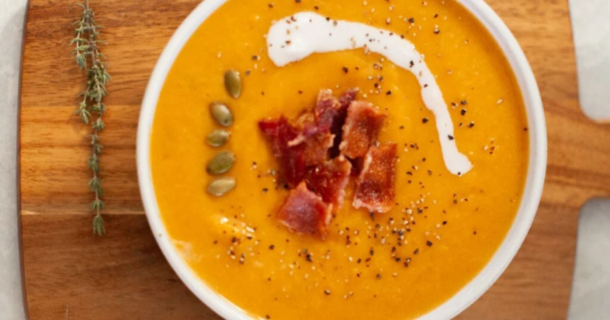 Roasted Butternut Squash Soup (Air Fryer or Oven)