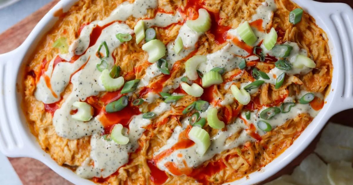 Dairy Free Buffalo Chicken Dip (Crock Pot) - Cook At Home Mom