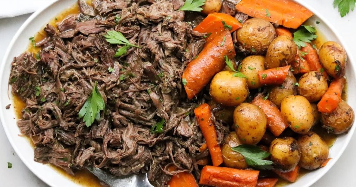 Slow Cooker Ranch Pot Roast - Whole30, Paleo