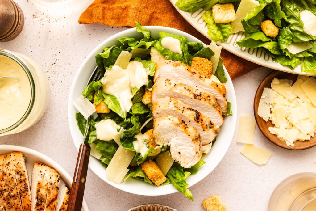how long can you marinate chicken in caesar dressing Grilled Chicken Caesar Salad